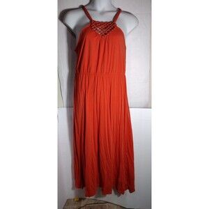 Ralph Lauren Womens Cotton Maxie Halter Dress Size Large